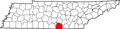 Map of Tennessee highlighting Franklin County
