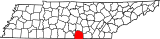 Map of Tennessee highlighting Franklin County.svg