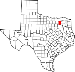 Archivo:Map of Texas highlighting Hunt County