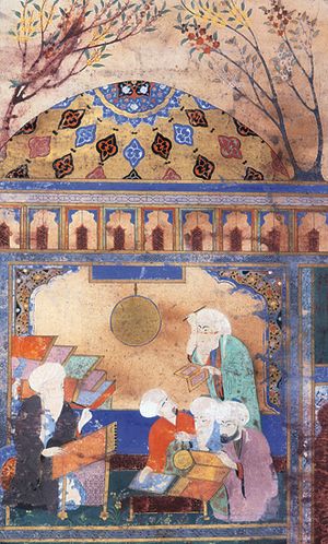 Archivo:Nasir al-Din al-Tusi at observatory