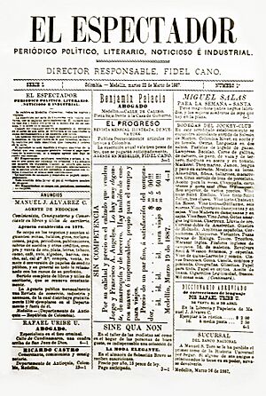 Archivo:Primera edición de El Espectador (22 mar. 1887)