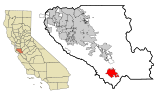 Santa Clara County California Incorporated and Unincorporated areas Gilroy Highlighted.svg
