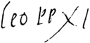 Firma de León XI