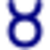 Taurus symbol (heavy blue).svg