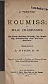 A Treatise on Koumiss