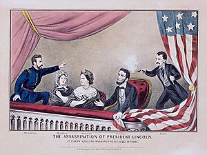 Archivo:Assassination of President Lincoln (color) - Currier and Ives - Original