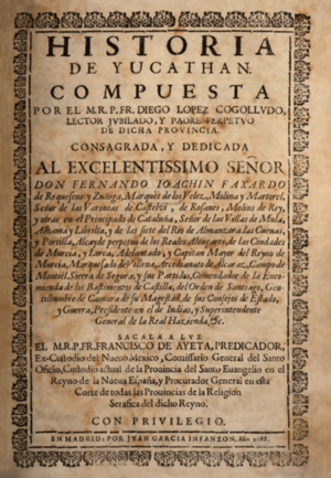 Archivo:Diego López Cogolludo (1688) Historia de Yucathan 2