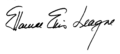 Ellamae Ellis League signature