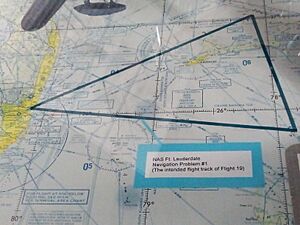 Archivo:Esquema del Vuelo 19, en el Naval Air Museum de Fort Lauderdale