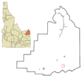 Fremont County Idaho Incorporated and Unincorporated areas Drummond Highlighted