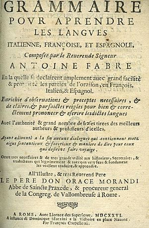 Archivo:Grammaire pour apprendre les langues Italienne, Françoise et Espagnole