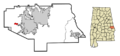 Lee County Alabama Incorporated and Unincorporated areas Loachapoka Highlighted2008