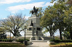 Looking SW 02 - General William Tecumseh Sherman Monument - Sherman Plaza - Washington DC - 2012.jpg