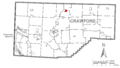 Map of Cambridge Springs, Crawford County, Pennsylvania Highlighted