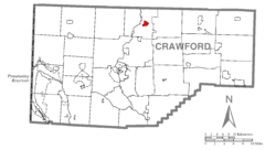 Map of Cambridge Springs, Crawford County, Pennsylvania Highlighted.png