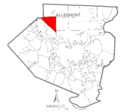 Map of Franklin Park, Allegheny County, Pennsylvania Highlighted