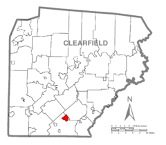 Map of Glen Hope, Clearfield County, Pennsylvania Highlighted.png