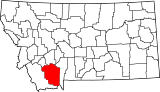 Map of Montana highlighting Madison County.svg