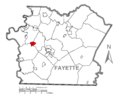 Map of New Salem-Buffington, Fayette County, Pennsylvania Highlighted