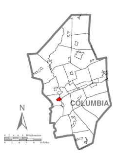 Map of Rupert, Columbia County, Pennsylvania Highlighted.png