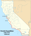 Map of the Portolá Expedition of California (1769-1770)