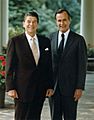 Official portrait of President Reagan and Vice President Bush 1981
