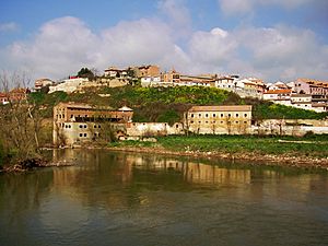 Vista de Simancas desde el puente medieval.