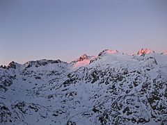 Pico Almanzor wintery sunrise
