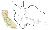 Plumas County California Incorporated and Unincorporated areas Lake Almanor Peninsula Highlighted.svg