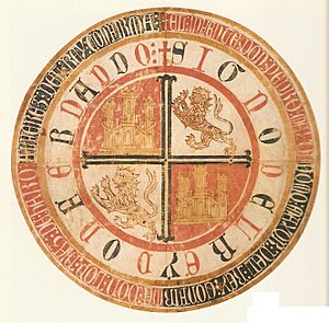 Archivo:Rueda de un privilegio rodado de Fernando IV de Castilla (Monasterio de San Clemente de Sevilla)