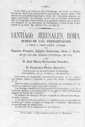 Archivo:Santiago, Jerusalén, Roma. Diario de una peregrinación