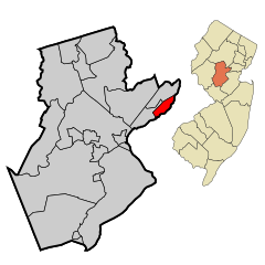 Somerset County New Jersey Incorporated and Unincorporated areas North Plainfield Highlighted.svg