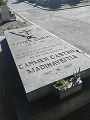 Archivo:Tumba de Xavier Zubiri y Carmen Castro Madinaveitia, cementerio civil de Madrid
