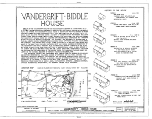 Archivo:Vandergrift-Biddle House, Junction of US Route 13 and County Road 2, Saint Georges Hundred, Biddles Corner, New Castle County, DE HABS DEL,2-BIDCO,1- (sheet 1 of 8)