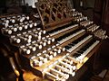 Weingarten Basilika Gabler-Orgel Spieltisch