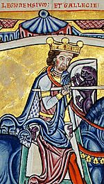 Archivo:Adeffonsus, king of Galicia and Leon (detail)