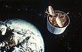 An artists concept of the NATO Defense Satellite Communications System II satellite in orbit