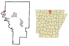 Baxter County Arkansas Incorporated and Unincorporated areas Lakeview Highlighted.svg