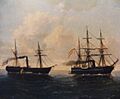 Capture of the North American steamer Virginius by the Spanish corvette Tornado
