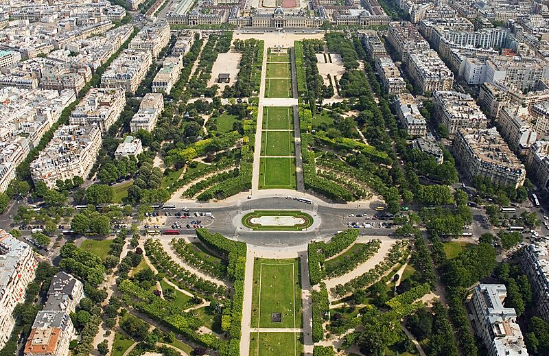 Champ de Mars from the Eiffel Tower (Paris, FRA) 2006
