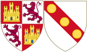 Coat of Arms of Jeanne of Dammartin as Queen of Castile.svg