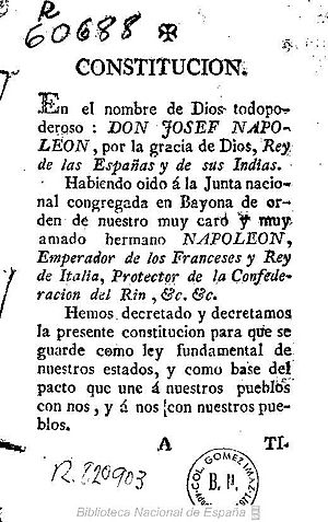 Archivo:Constitución 1808 Josef Napoleón 01