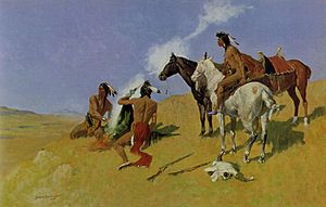 Archivo:Frederic Remington smoke signal