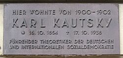 Archivo:Gedenktafel Karl Kautsky