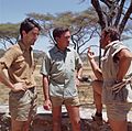 Jesús Mosterín, Hugo van Lawick and Félix Rodríguez de la Fuente in Africa (1969)