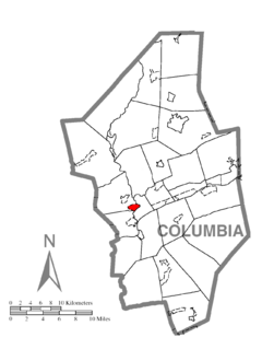 Map of Fernville, Columbia County, Pennsylvania Highlighted.png
