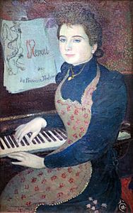 Maurice denis, il minuetto della principessa maleine (marthe al piano), 1891 (cropped)
