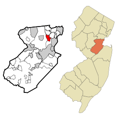 Middlesex County New Jersey Incorporated and Unincorporated areas Fords Highlighted.svg