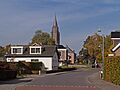 Millingen ad Rijn, toren van de Sint-Antonius van Paduakerk in straatzicht foto7 2015-10-26 11.26
