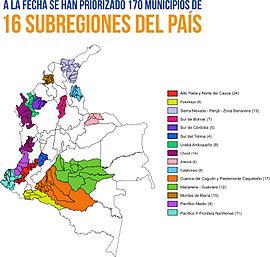 Archivo:PDET Subregiones con sus Municipios
